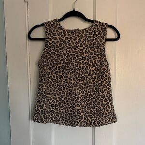 Abercrombie Denim Leopard Print Sleeveless Women's Top